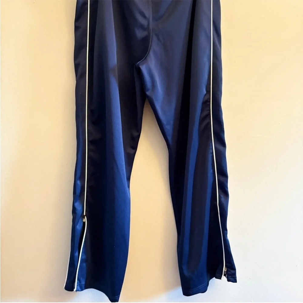 Vintage 90s Umbro Navy Athletic Pants w White Piping & Zip Bottom – Large Fair - Picture 13 of 16